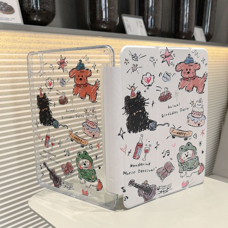Pen Slot-Free Ipad11 Protective Case Ipad10 Generation Acrylic Apple Mini7 High-Looking Ipadpro Full Cover Case - Image 2